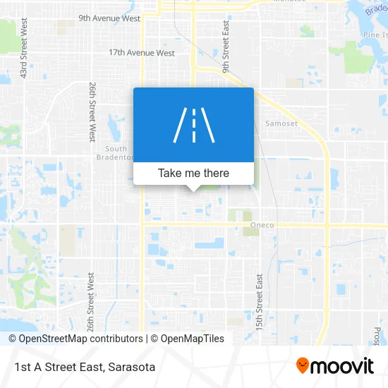 1st A Street East map