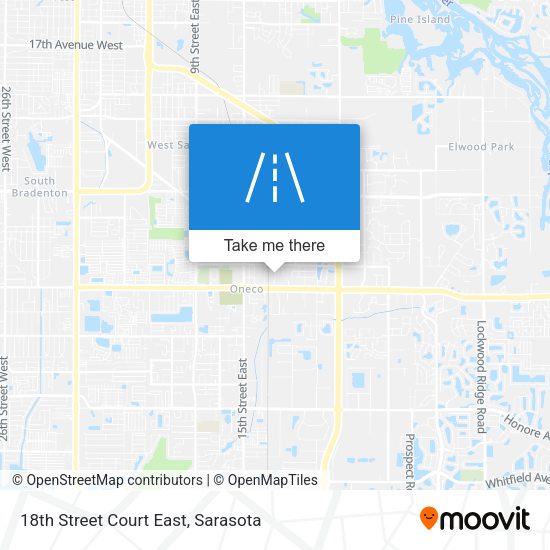 18th Street Court East map