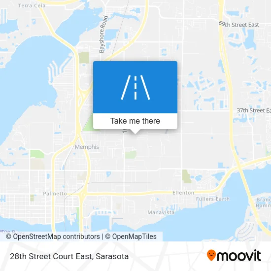 28th Street Court East map