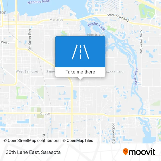 30th Lane East map