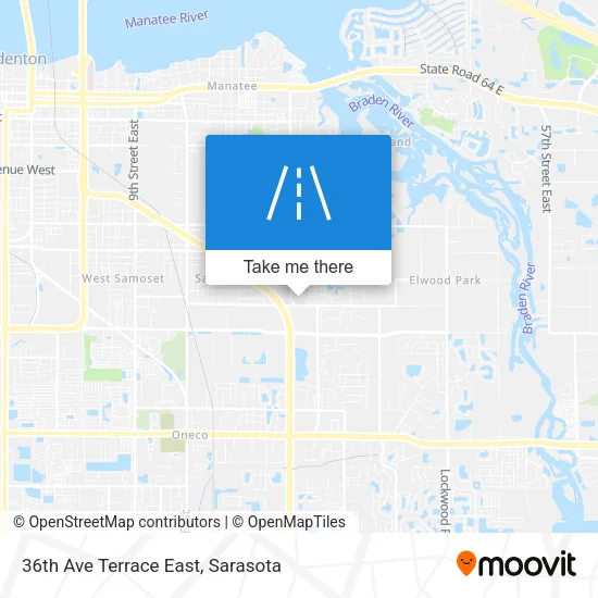 36th Ave Terrace East map