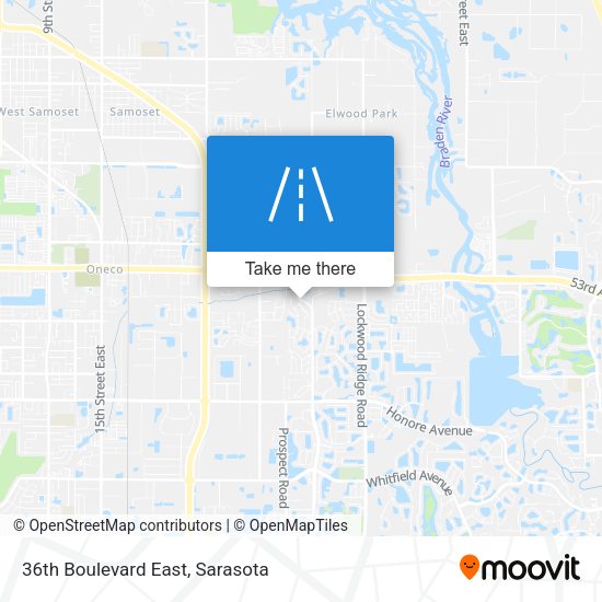 36th Boulevard East map