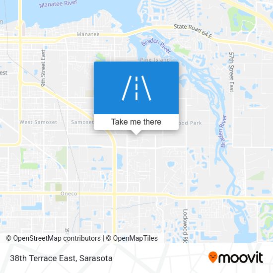 38th Terrace East map