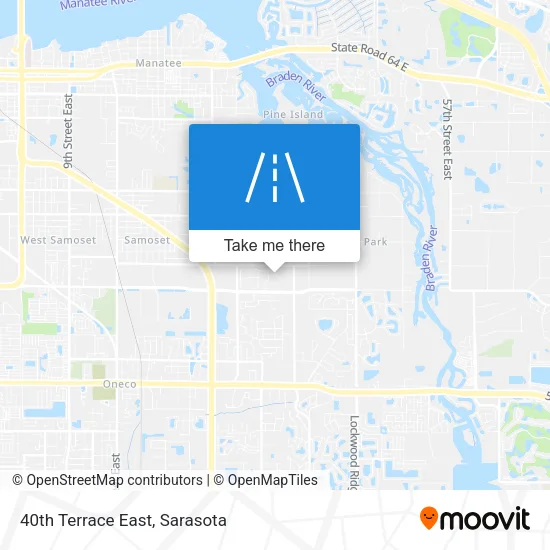 40th Terrace East map