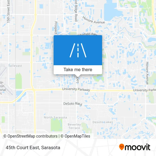 45th Court East map
