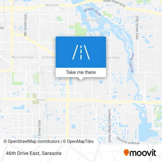 46th Drive East map