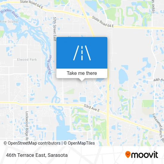 46th Terrace East map