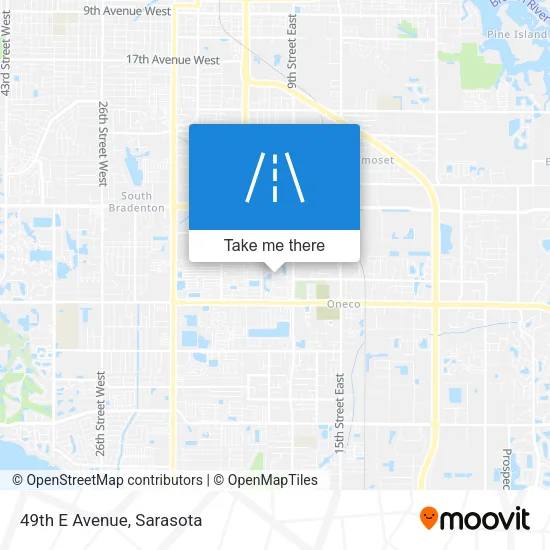 49th E Avenue map