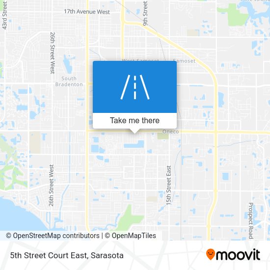 5th Street Court East map