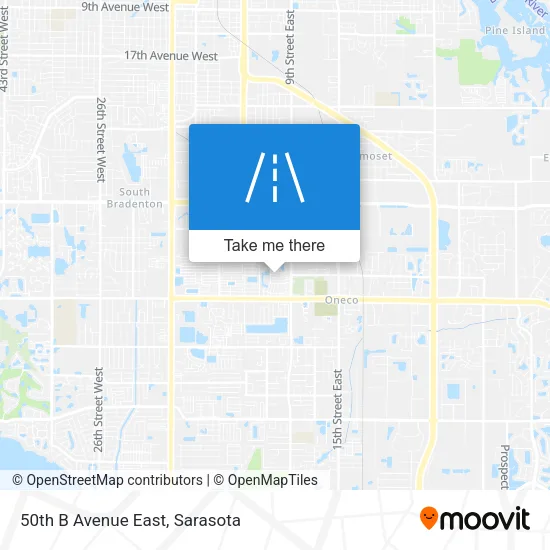50th B Avenue East map