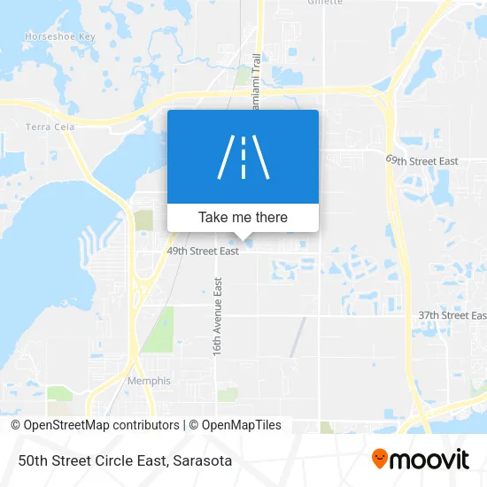 50th Street Circle East map