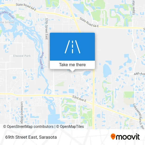 69th Street East map