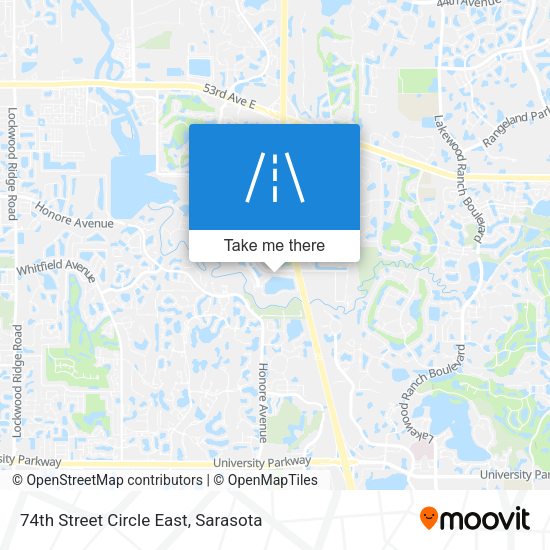 Mapa de 74th Street Circle East
