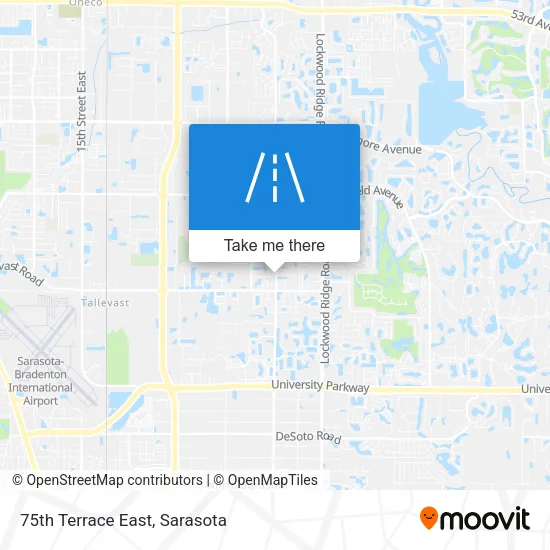 75th Terrace East map