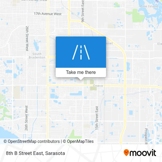 8th B Street East map