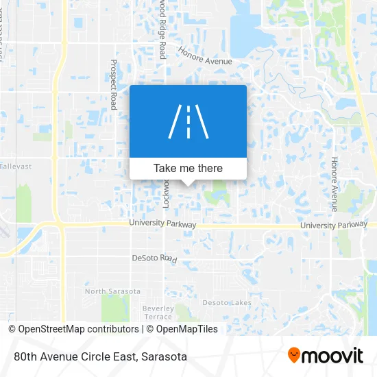 80th Avenue Circle East map