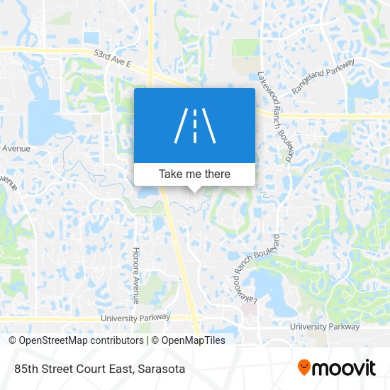 85th Street Court East map