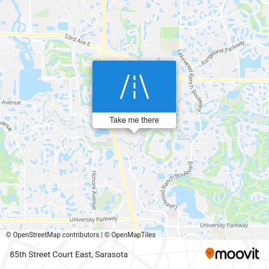 85th Street Court East map