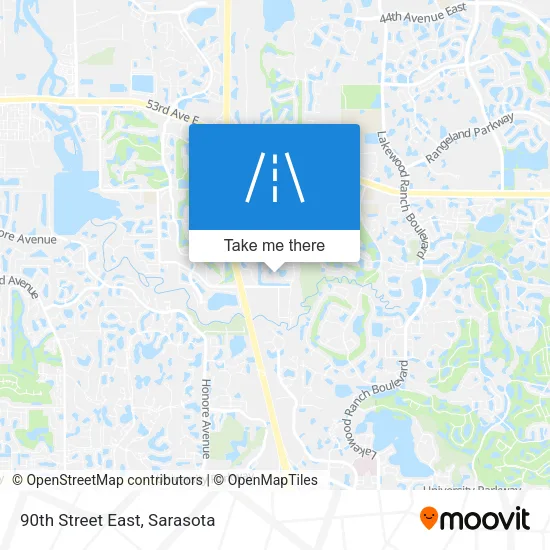 90th Street East map