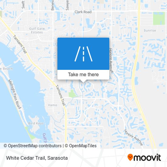 White Cedar Trail map