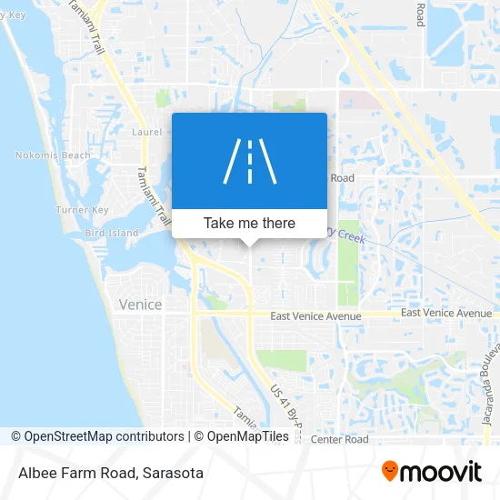 Albee Farm Road map