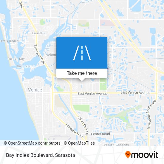 Bay Indies Boulevard map