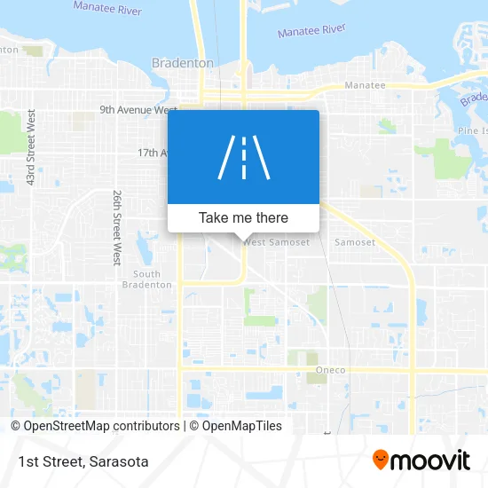 1st Street map