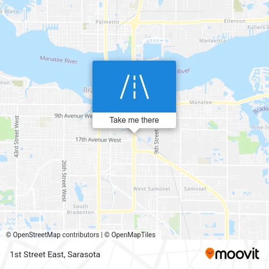 1st Street East map