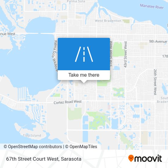 67th Street Court West map