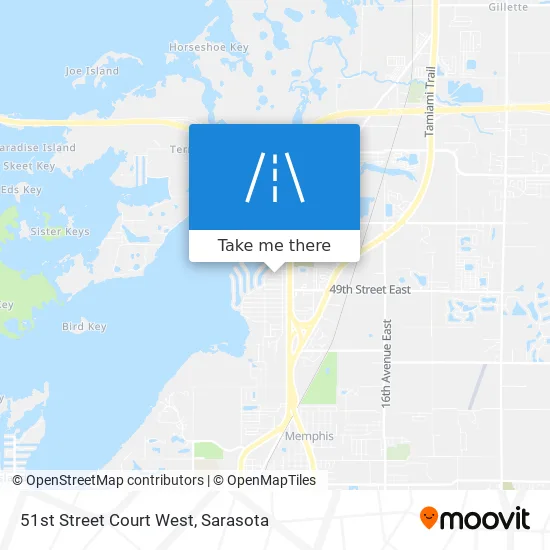 51st Street Court West map