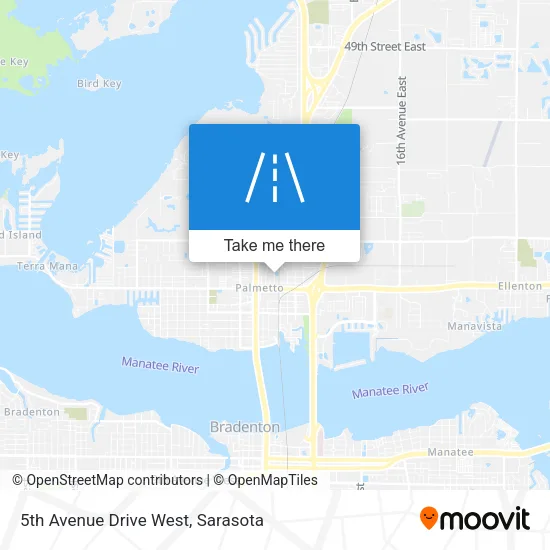5th Avenue Drive West map