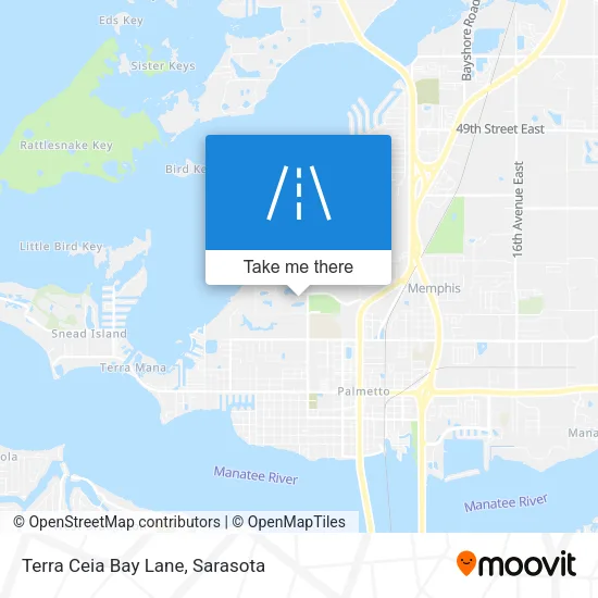 Terra Ceia Bay Lane map