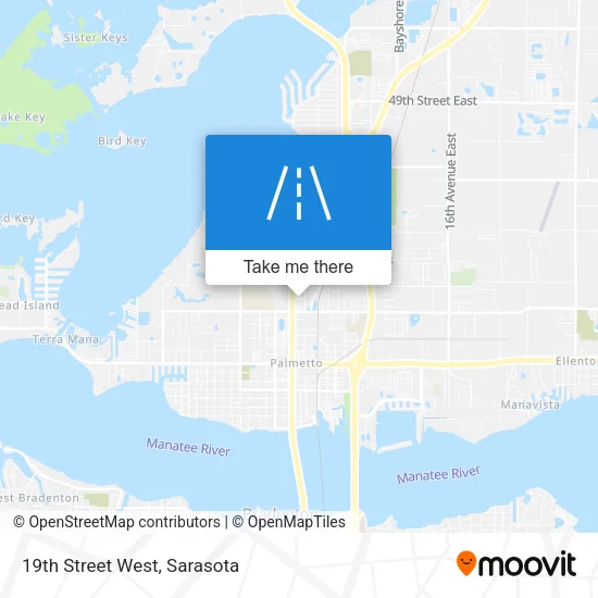 19th Street West map