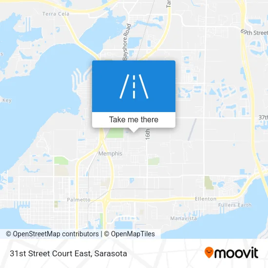31st Street Court East map