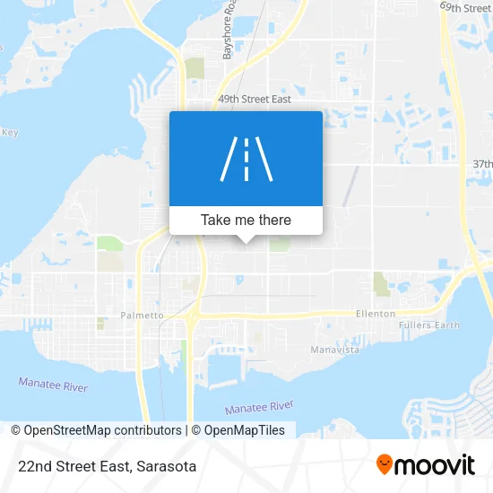 22nd Street East map