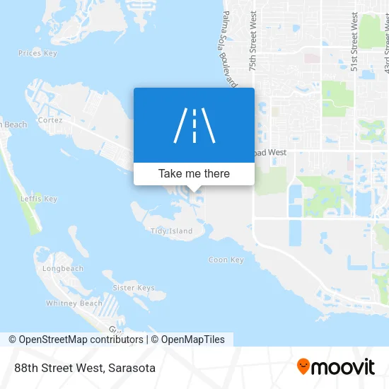 88th Street West map