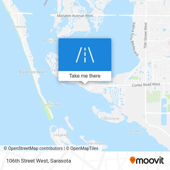 106th Street West map