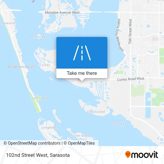 102nd Street West map