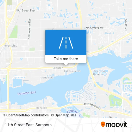 11th Street East map