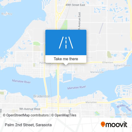 Mapa de Palm 2nd Street