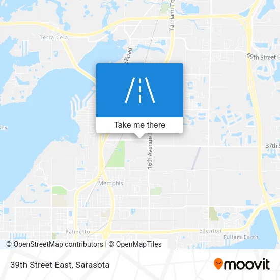 39th Street East map