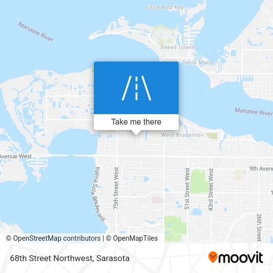 68th Street Northwest map