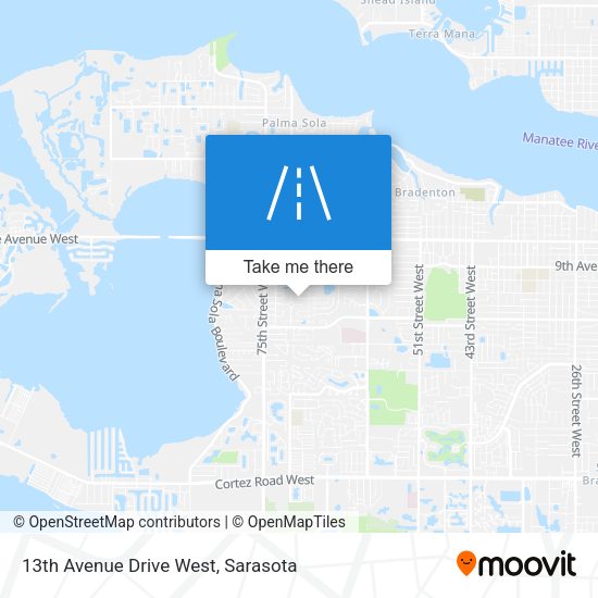 Mapa de 13th Avenue Drive West