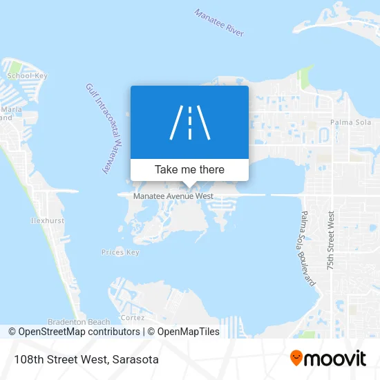 108th Street West map