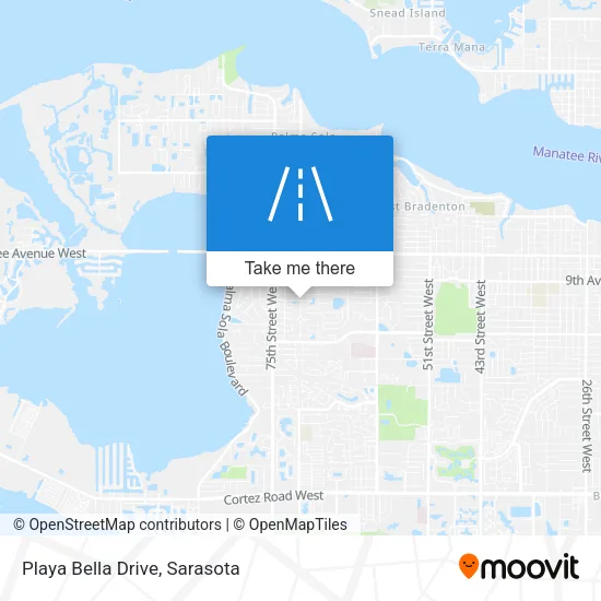 Playa Bella Drive map