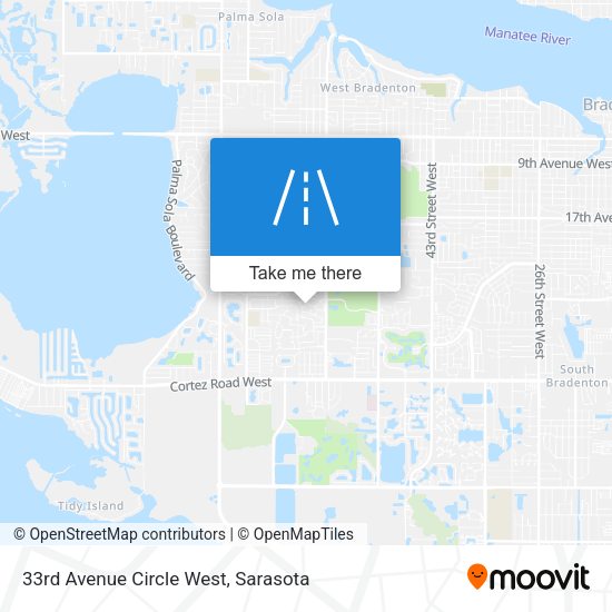 33rd Avenue Circle West map