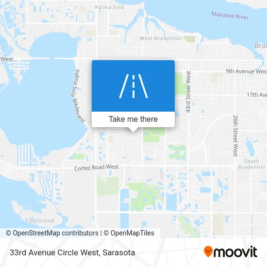 33rd Avenue Circle West map