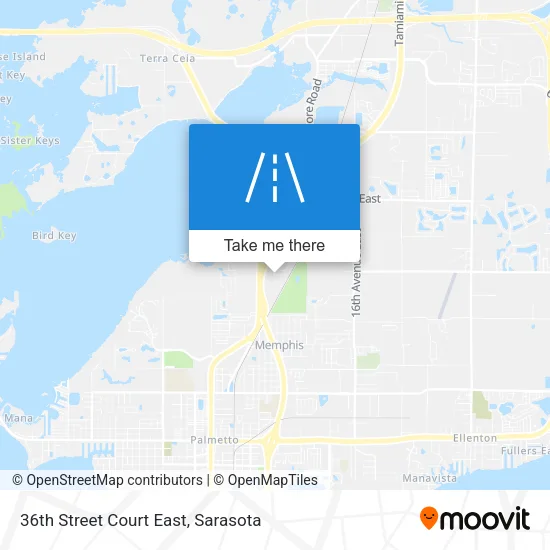 36th Street Court East map