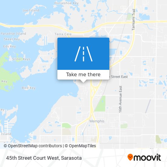 45th Street Court West map