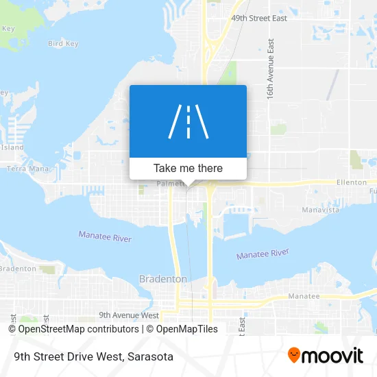 9th Street Drive West map